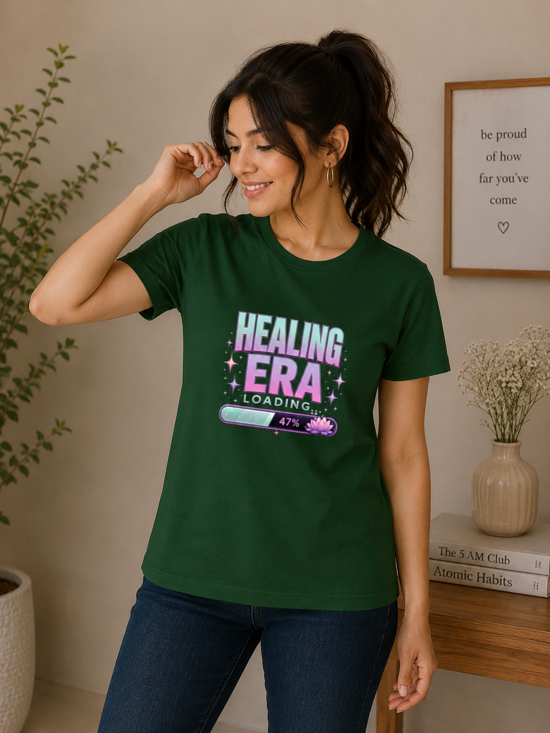 Healing Era Loading - Classic Crew Cotton T-Shirt for Women