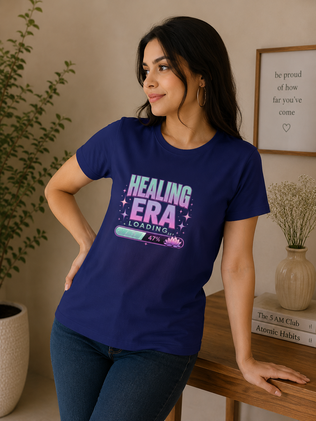 Healing Era Loading - Classic Crew Cotton T-Shirt for Women
