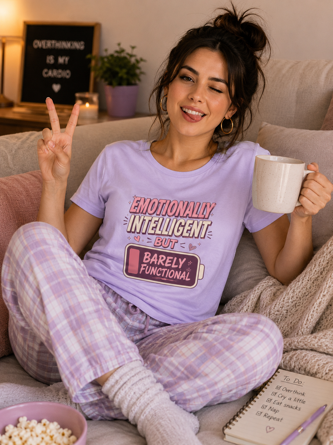 Emotionally Intelligent but Barely Functional - Classic Crew Cotton T-Shirt for Women