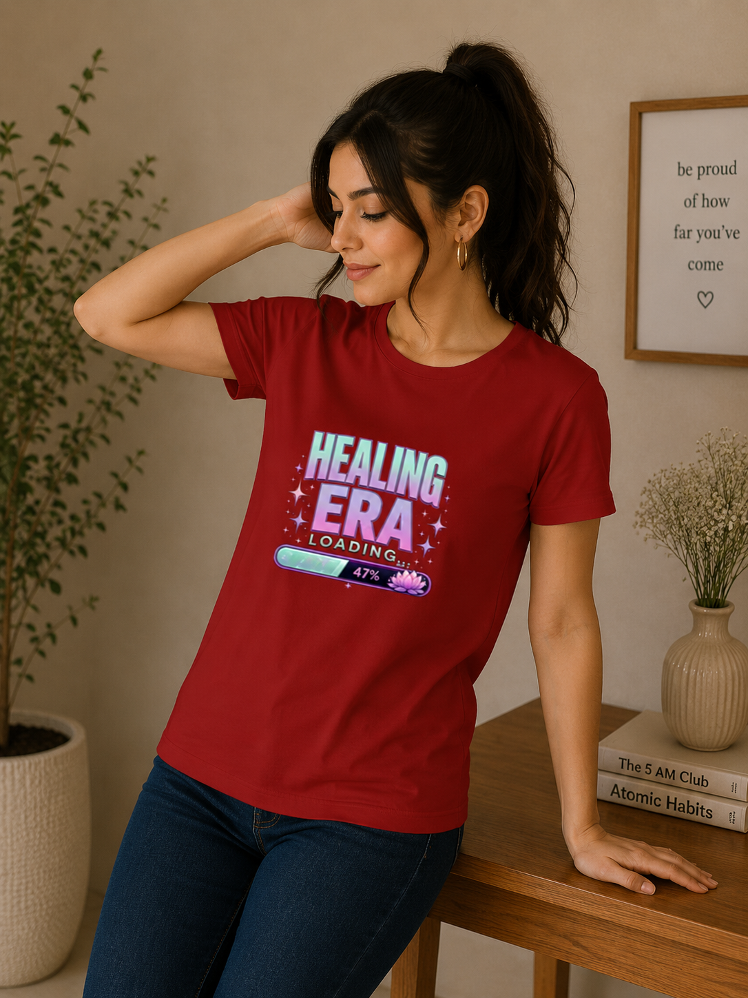 Healing Era Loading - Classic Crew Cotton T-Shirt for Women