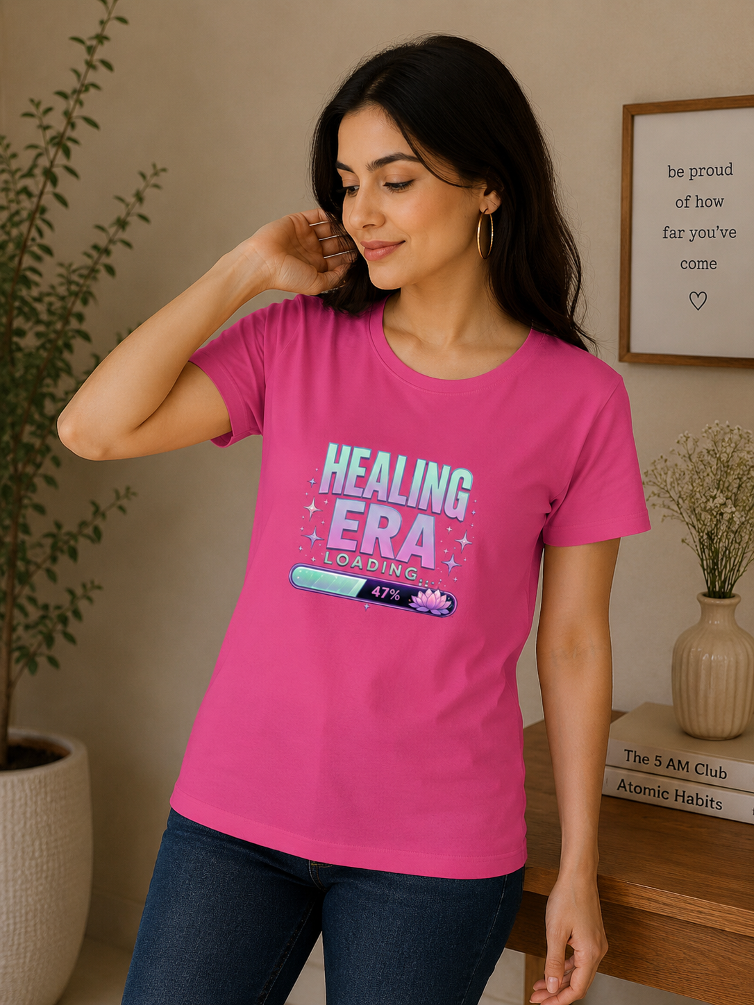 Healing Era Loading - Classic Crew Cotton T-Shirt for Women