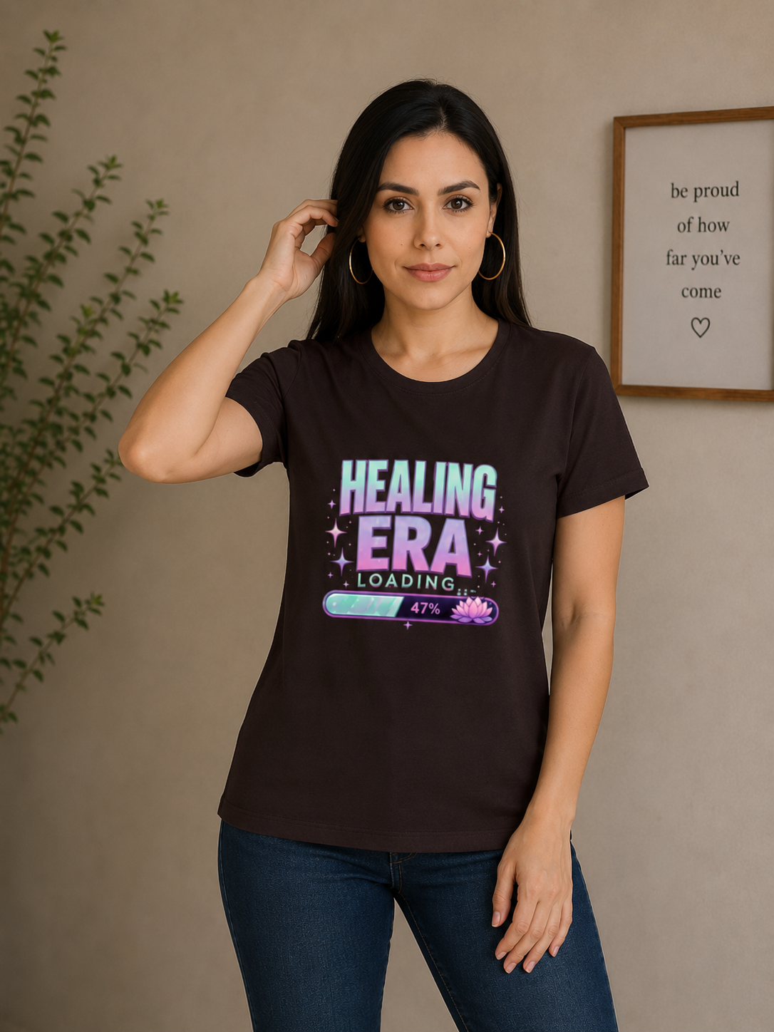 Healing Era Loading - Classic Crew Cotton T-Shirt for Women