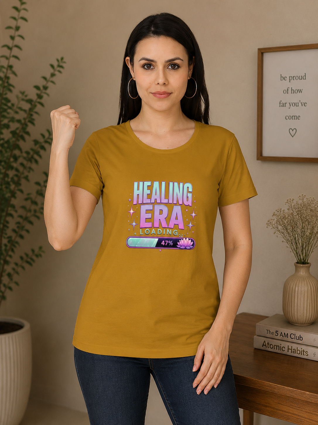 Healing Era Loading - Classic Crew Cotton T-Shirt for Women