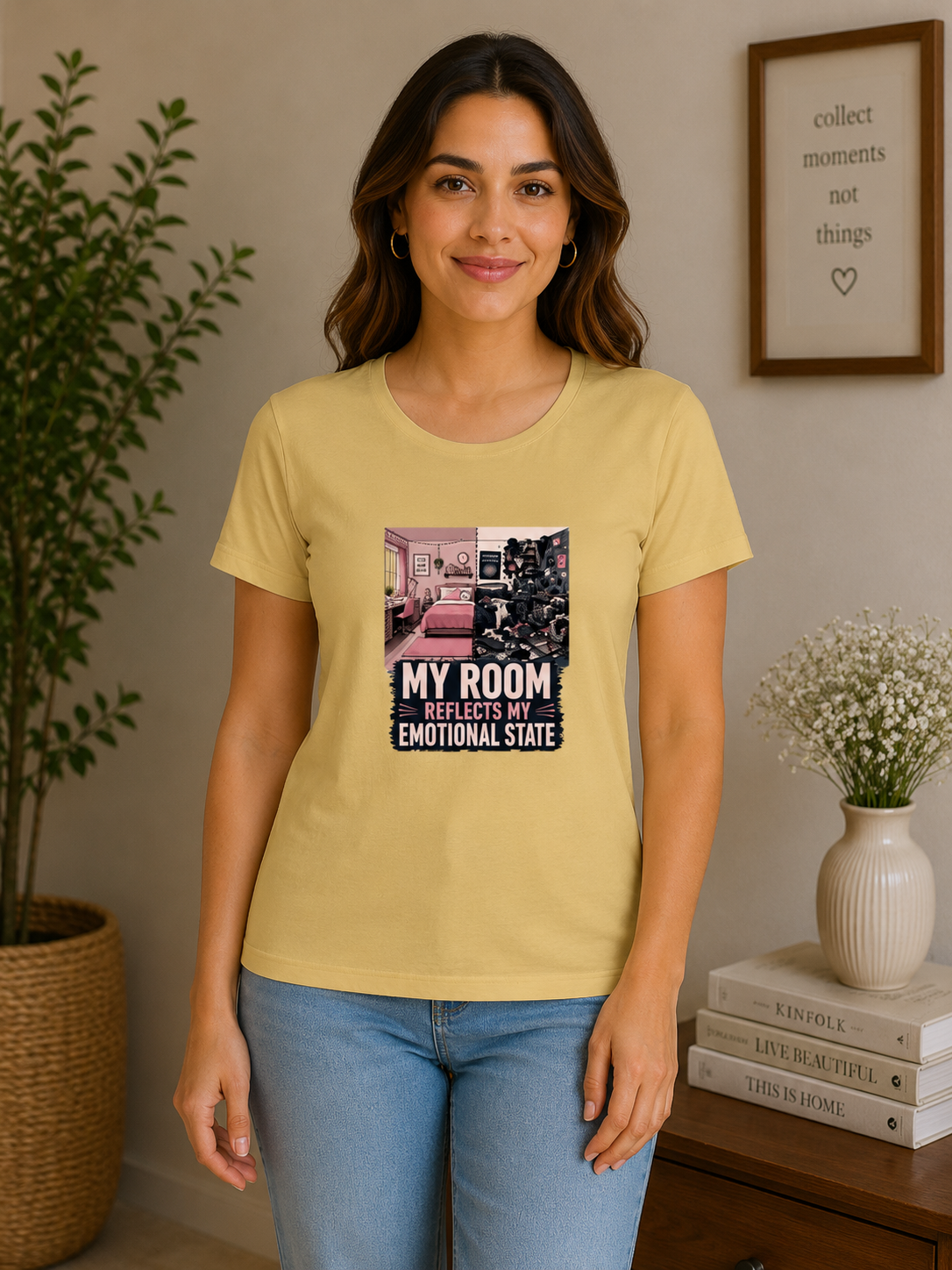 My Room Reflects My Emotional State - Classic Crew Cotton T-Shirt for Women