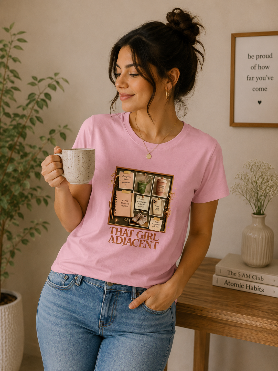 The Girl Adjacent - Classic Crew Cotton T-Shirt for Women