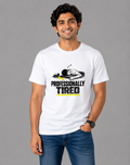 Professionally Tired - Classic Crew Cotton T-Shirt for Men