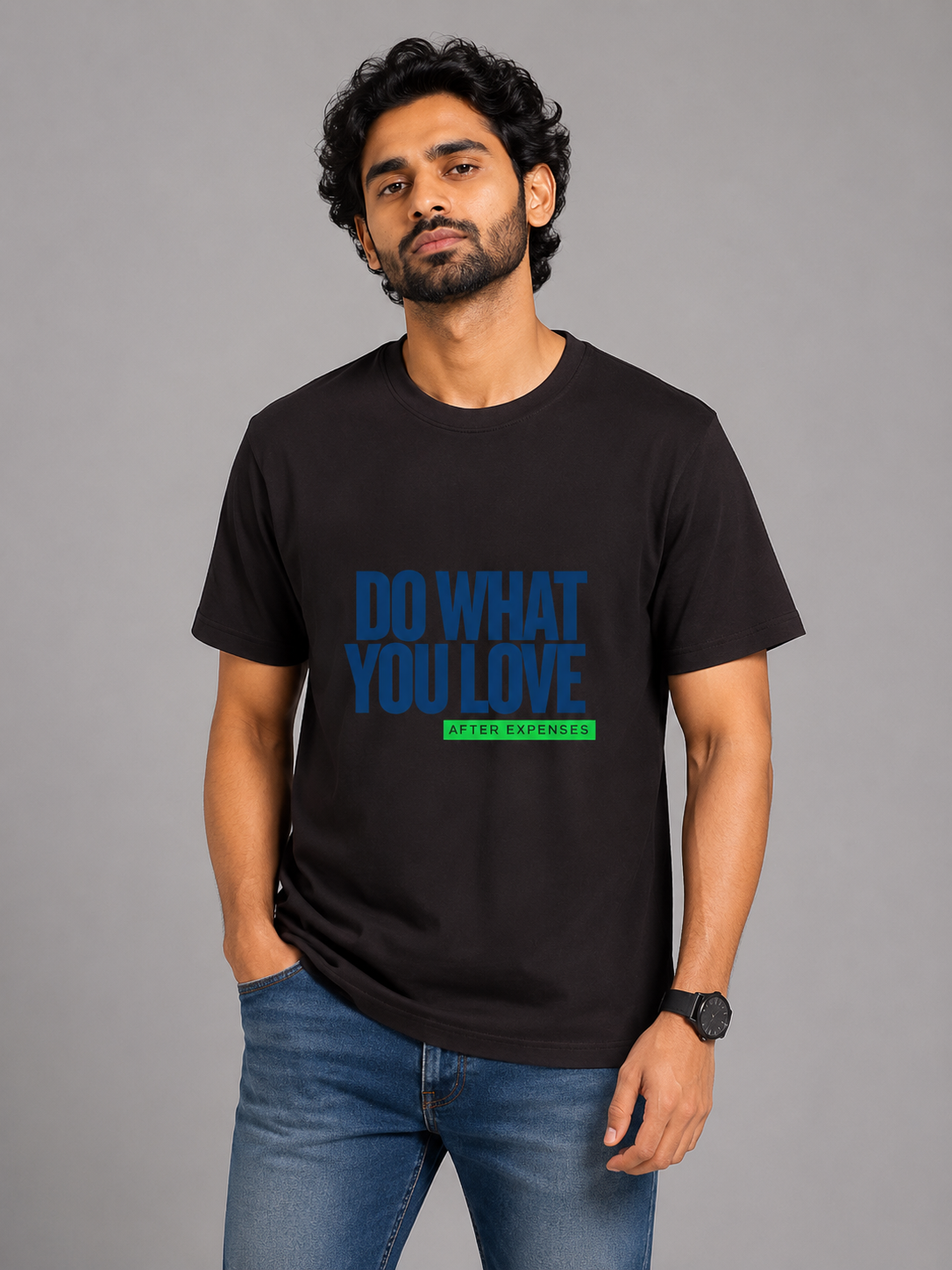 Do What You Love (After Expenses) - Classic Crew Cotton T-Shirt for Men
