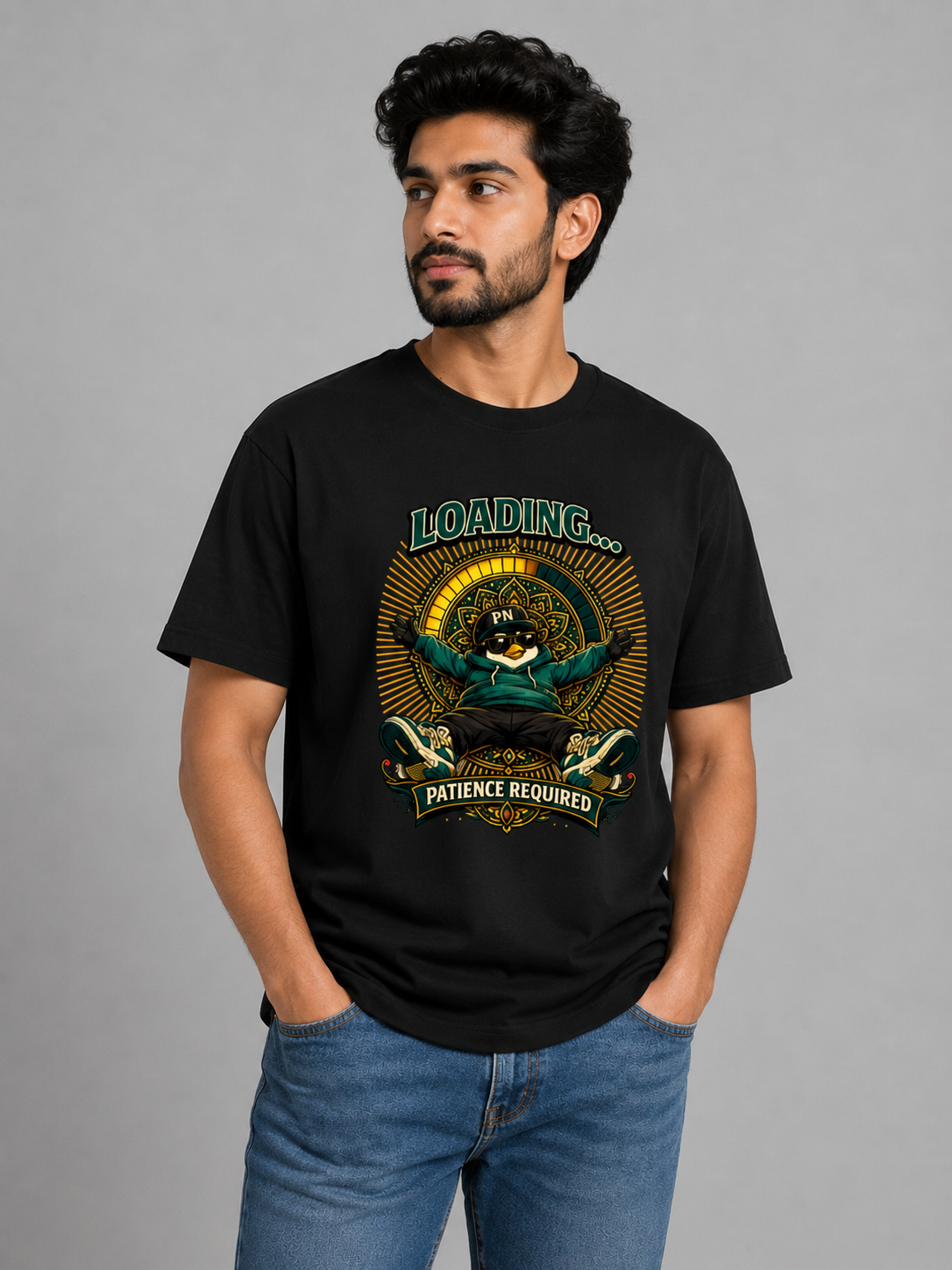 Loading... Patience Required Men's Regular Fit T-Shirt
