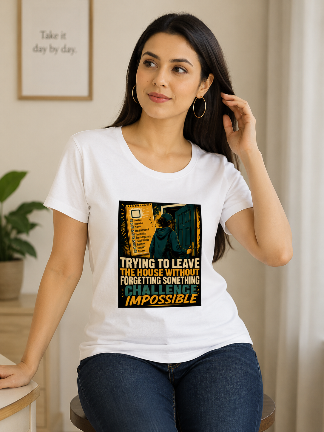 Trying To Leave The House Without Forgetting Something – Funny Graphic T-Shirt