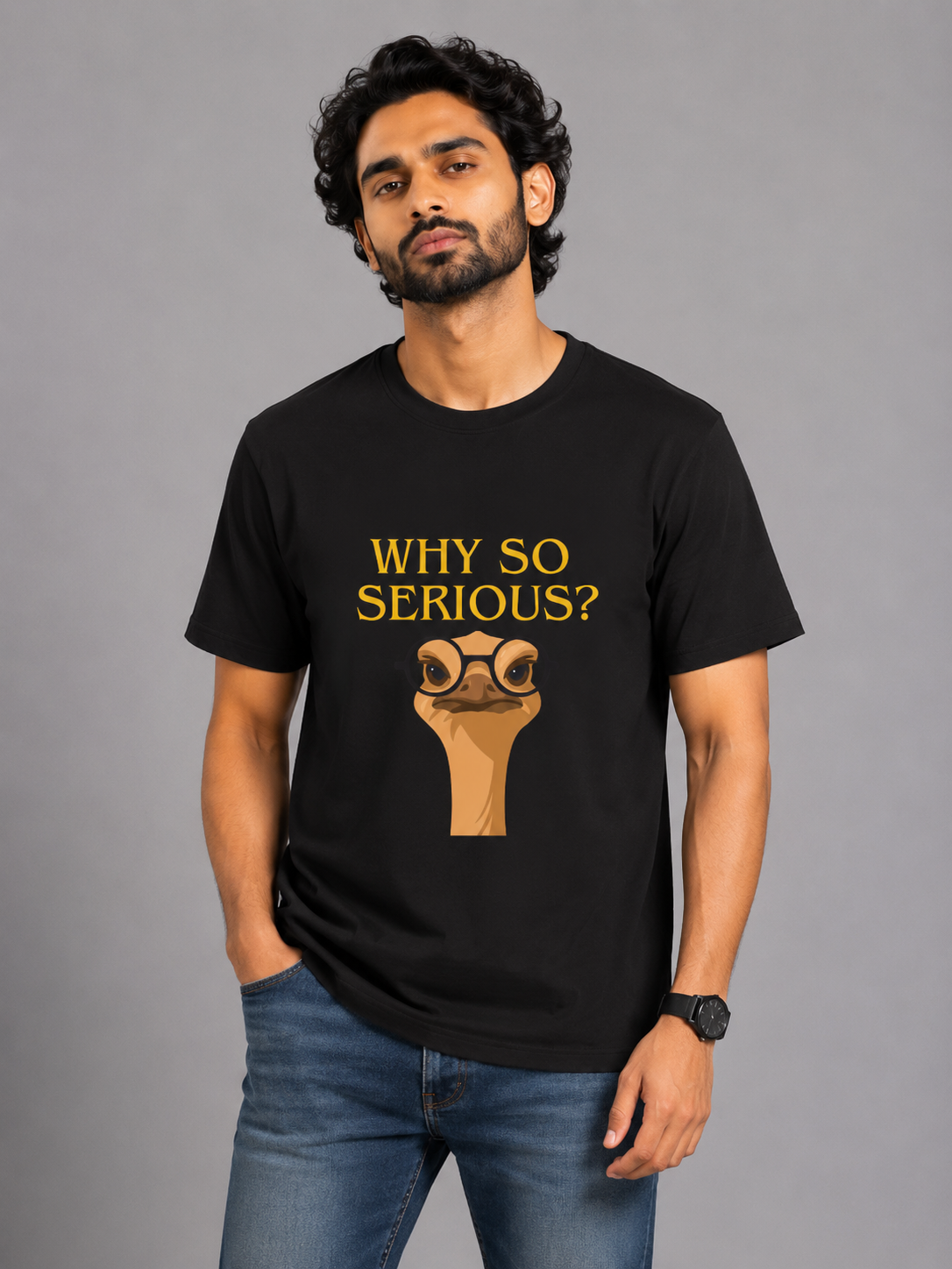 Why So Serious? Classic Crew Cotton T-Shirt for Men