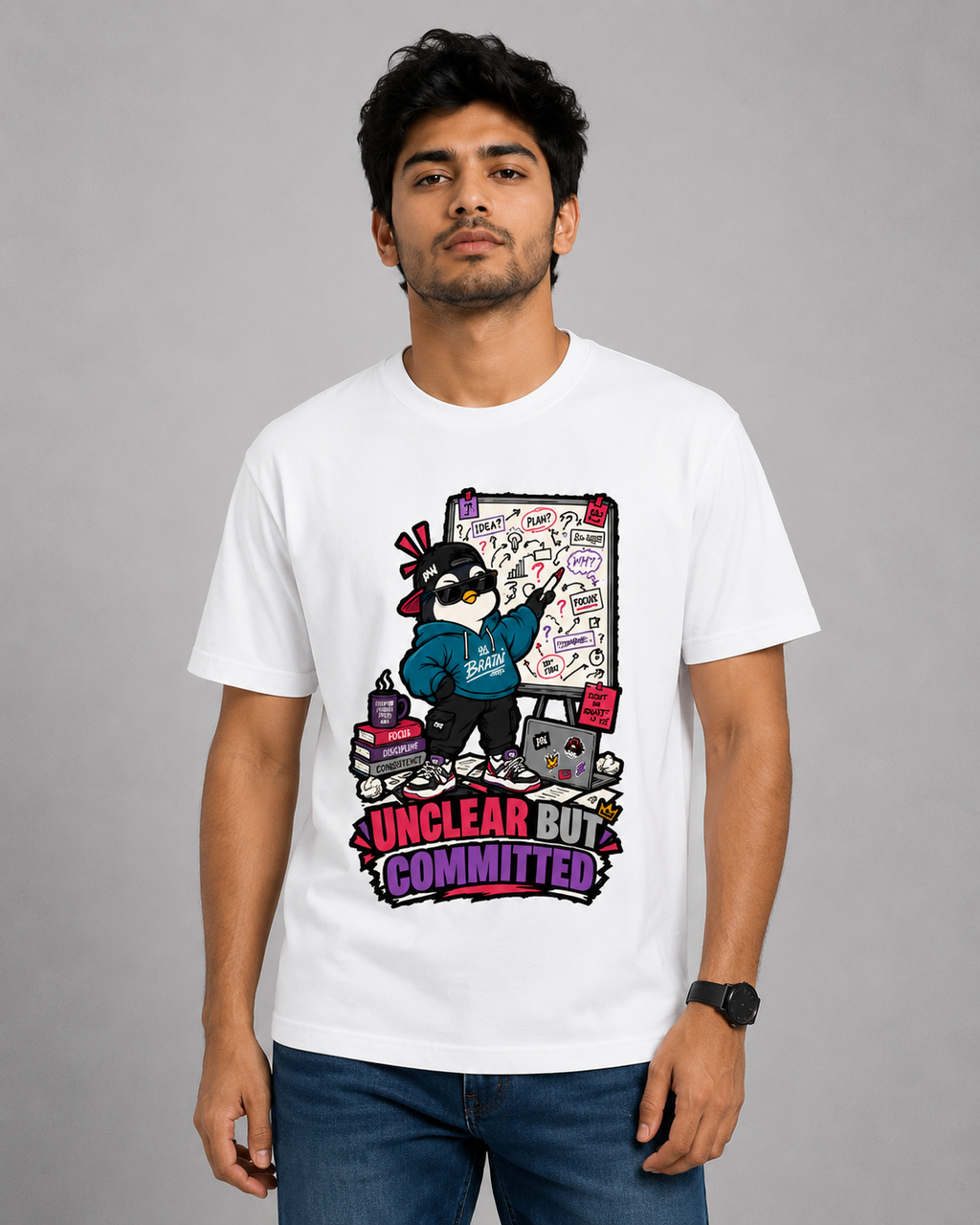 Unclear But Committed | Men's Cotton T-Shirt
