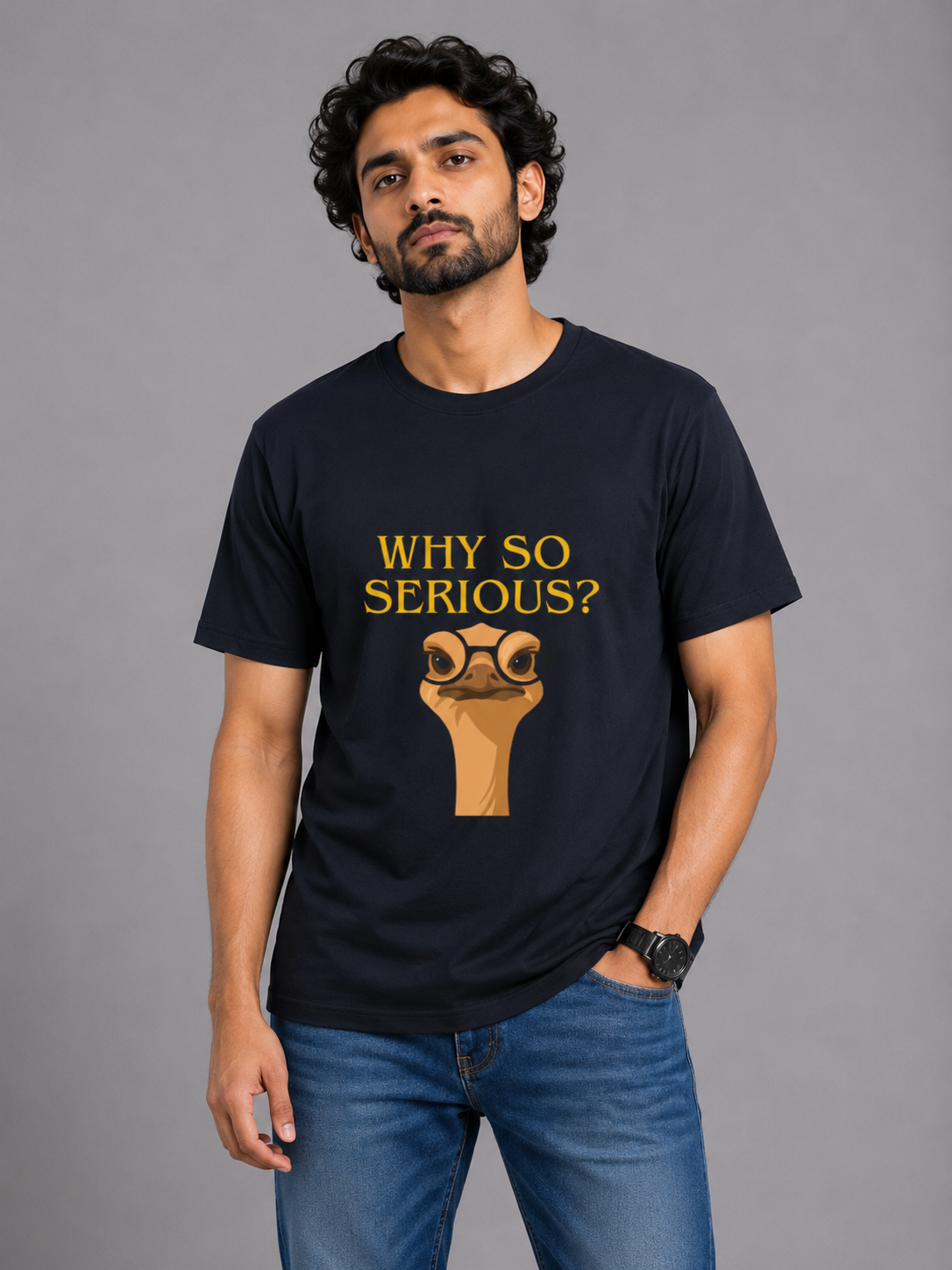 Why So Serious? Classic Crew Cotton T-Shirt for Men