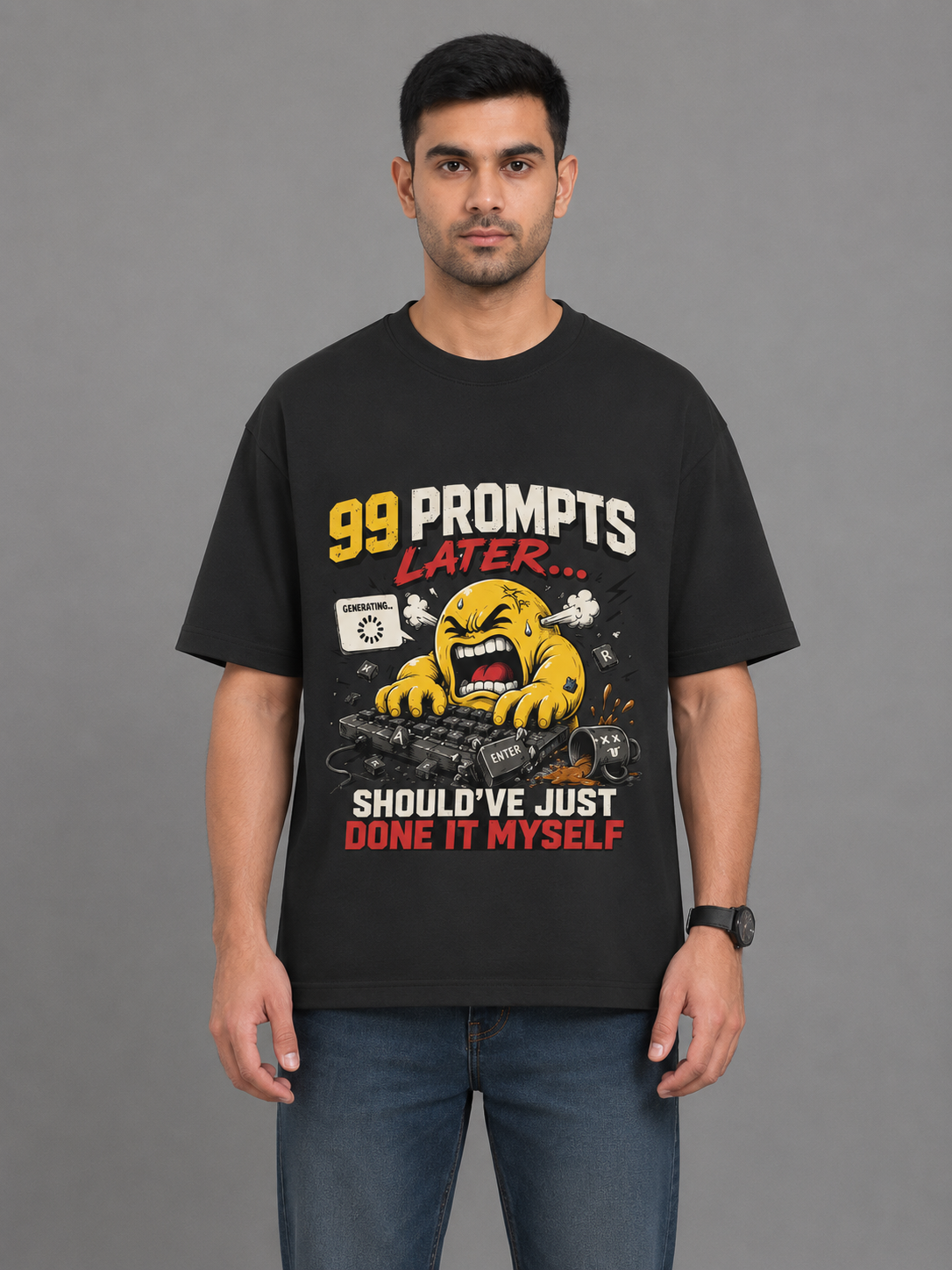 99 Prompts Later Should've Just Done It Myself | Graphic