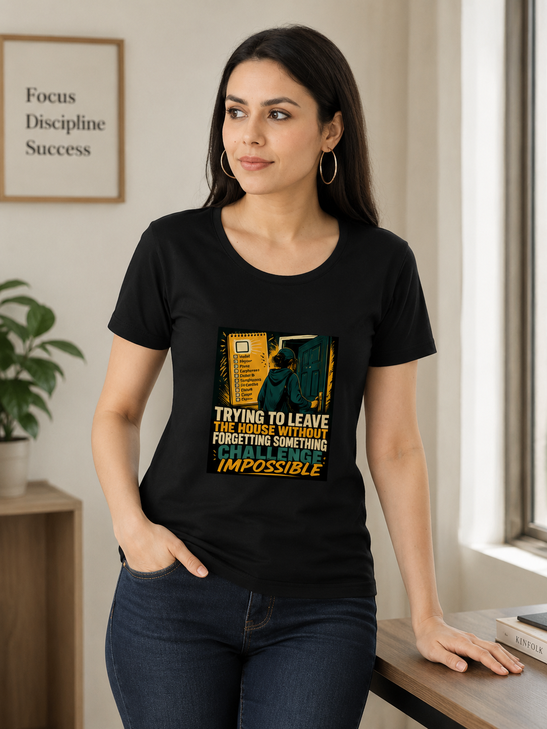 Trying To Leave The House Without Forgetting Something – Funny Graphic T-Shirt
