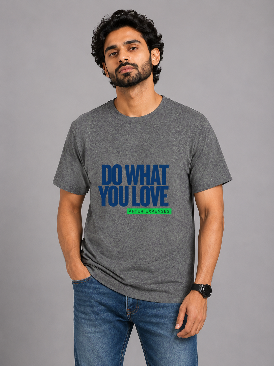 Do What You Love (After Expenses) - Classic Crew Cotton T-Shirt for Men