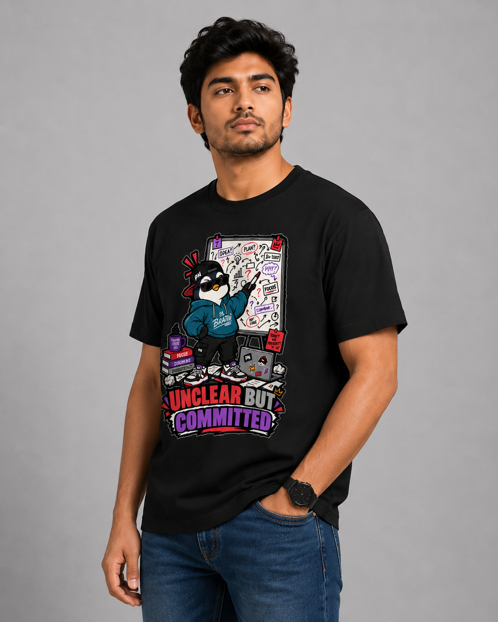 Unclear But Committed | Men's Cotton T-Shirt