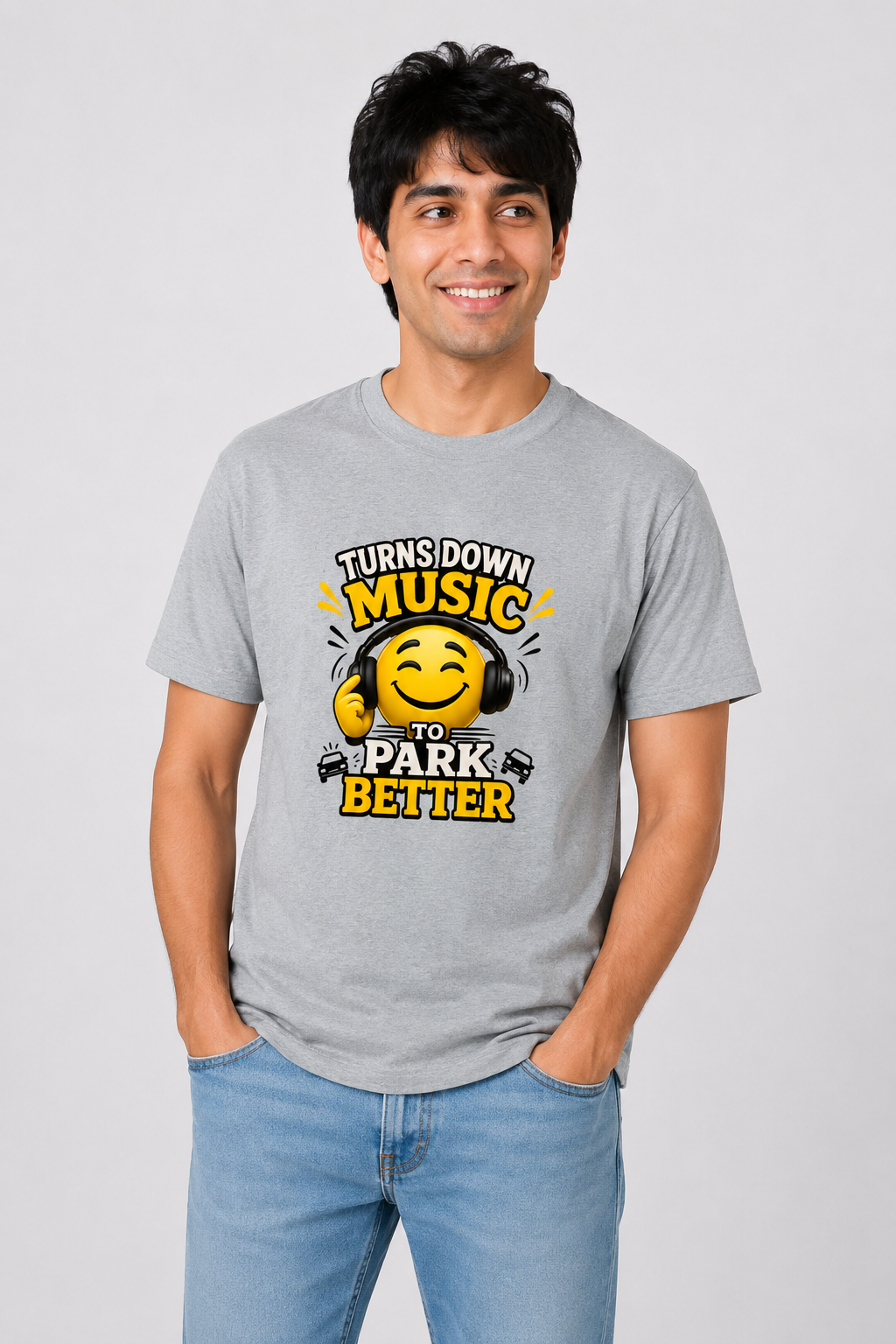 Turns Down Music to Park Better