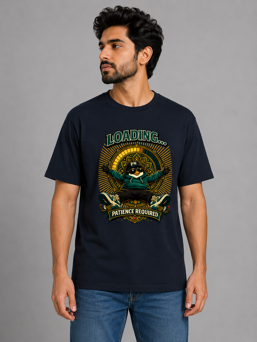 Loading... Patience Required Men's Regular Fit T-Shirt