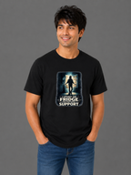 I Opened The Fridge For Emotional Support | Relatable Printed Men's Classic Crew Cotton T-Shirt | Printed Nonsense