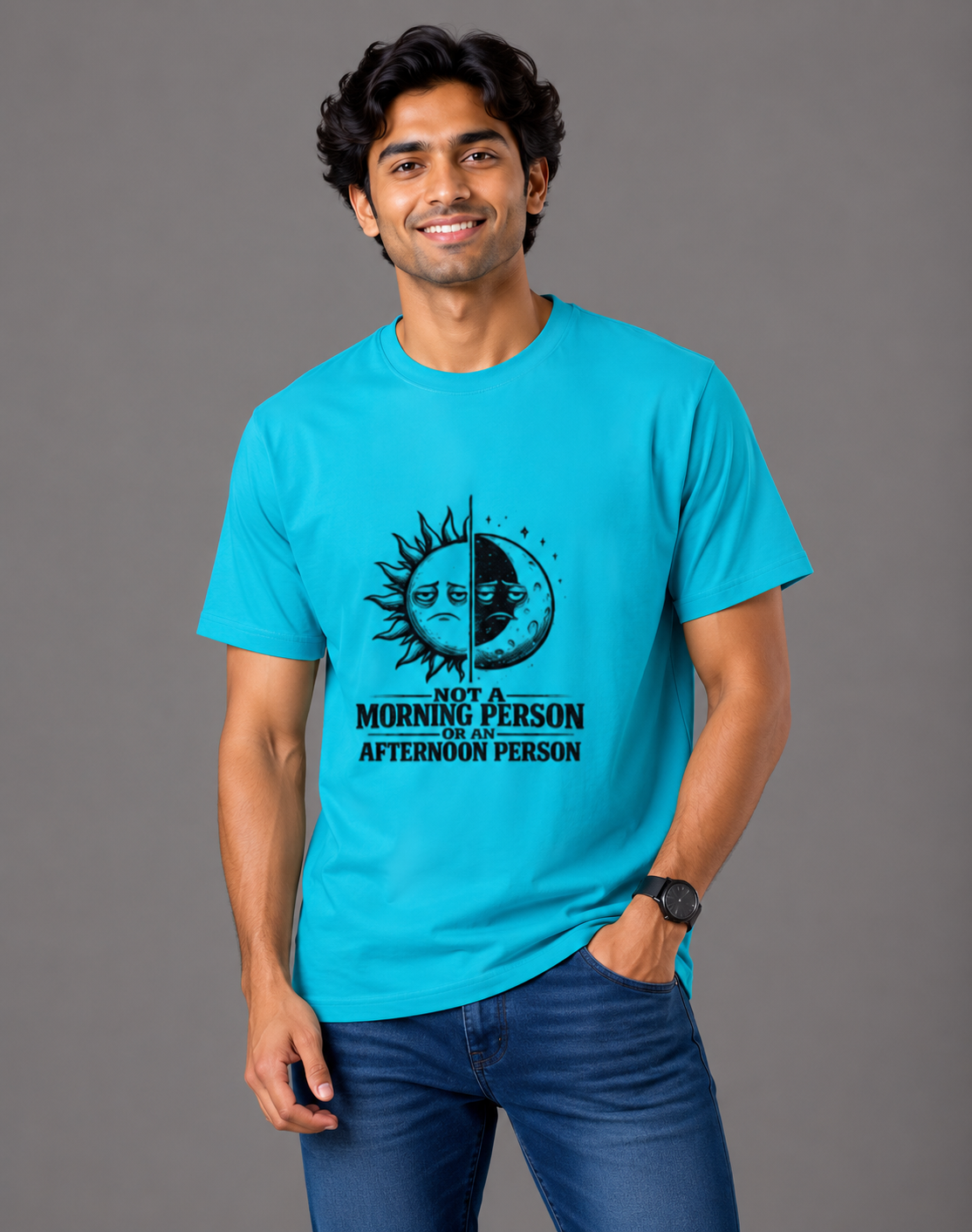 Not A Morning Person - Classic Crew Cotton T-Shirt for Men