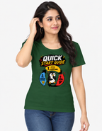 Quick Start Guide Graphic T-Shirt – Funny Penguin Cotton T-shirt