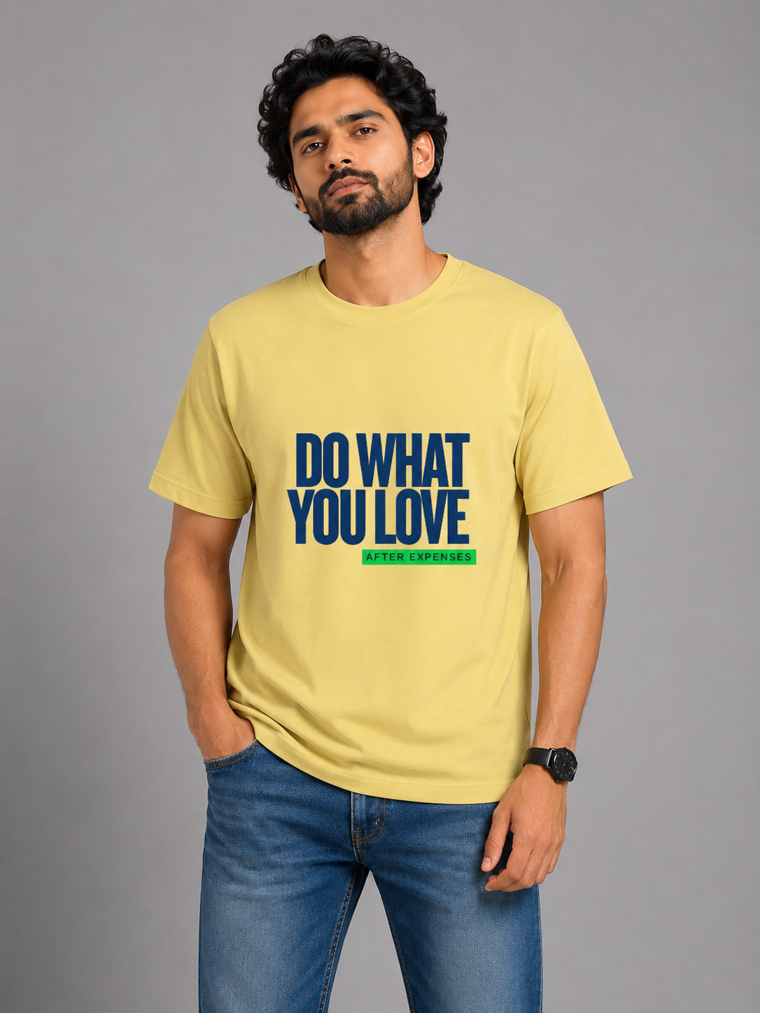 Do What You Love (After Expenses) - Classic Crew Cotton T-Shirt for Men
