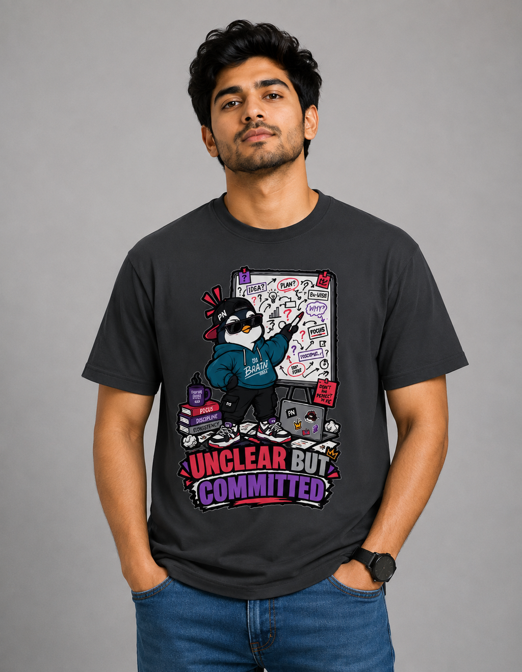 Unclear But Committed | Men's Cotton T-Shirt
