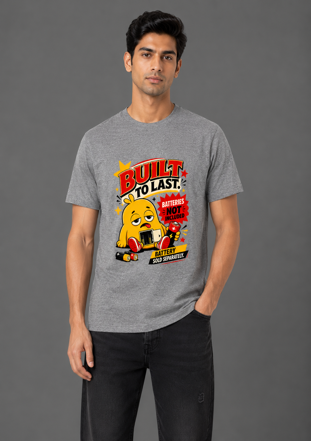 Built to Last, Batteries Not Included T-Shirt for Men