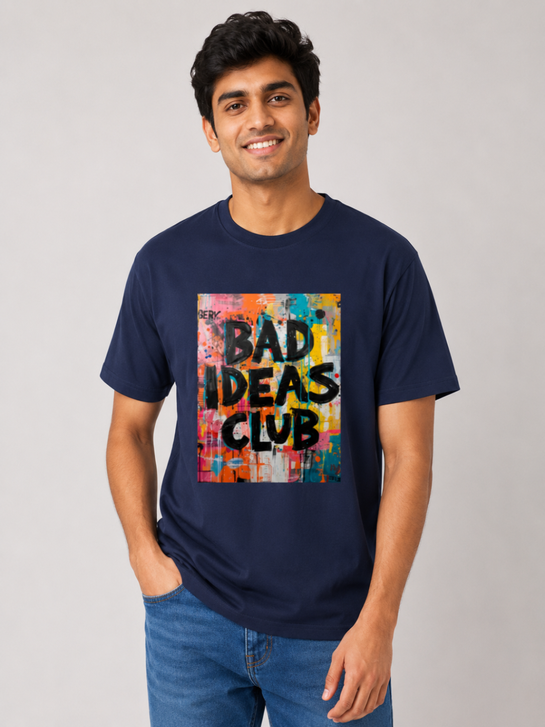 Bad Ideas Club - Classic Crew Cotton T-Shirt for Men