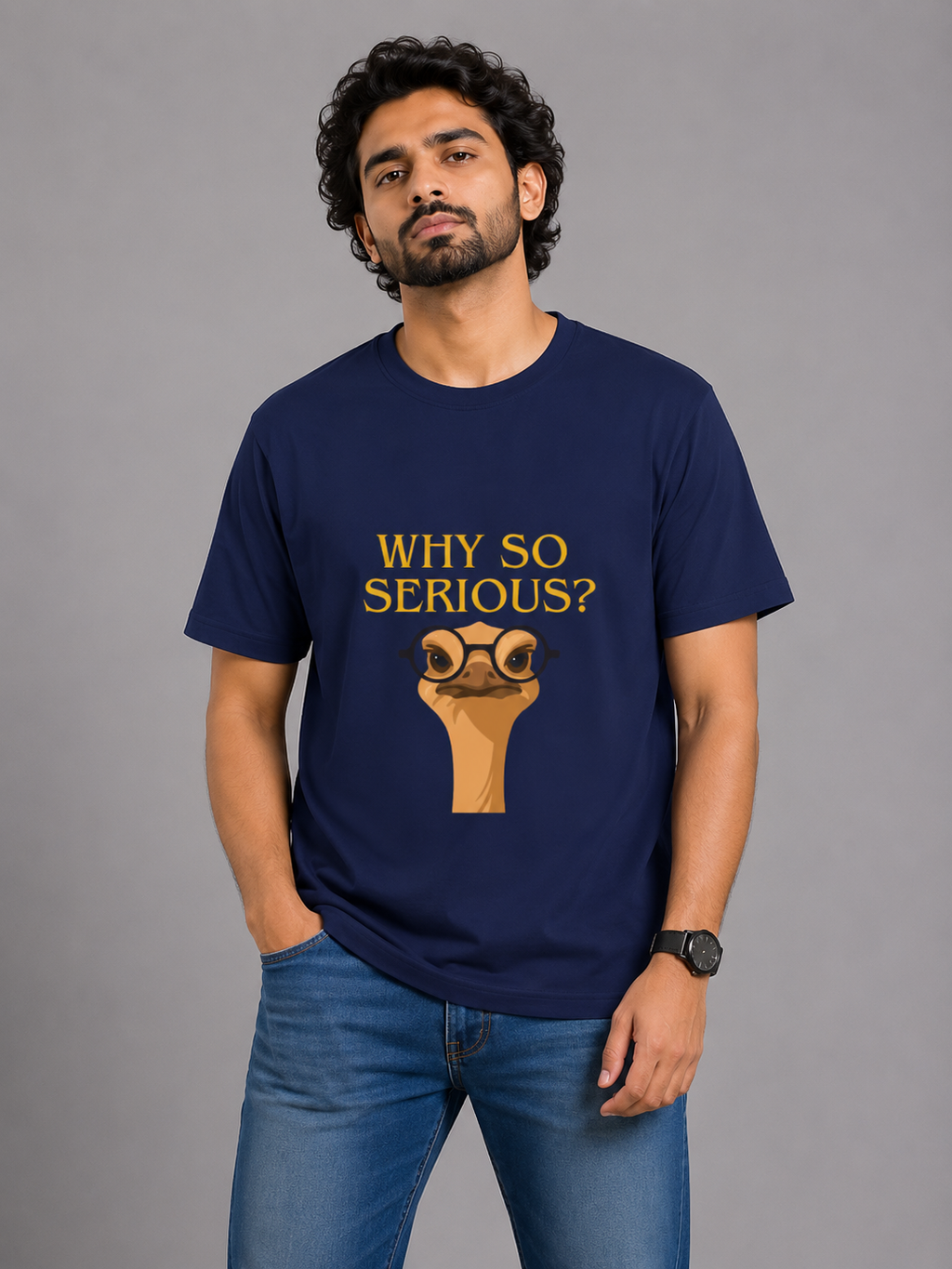 Why So Serious? Classic Crew Cotton T-Shirt for Men