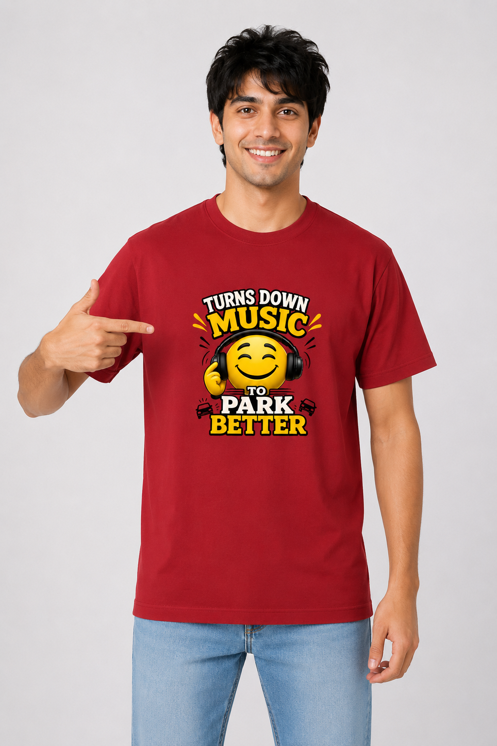 Turns Down Music to Park Better