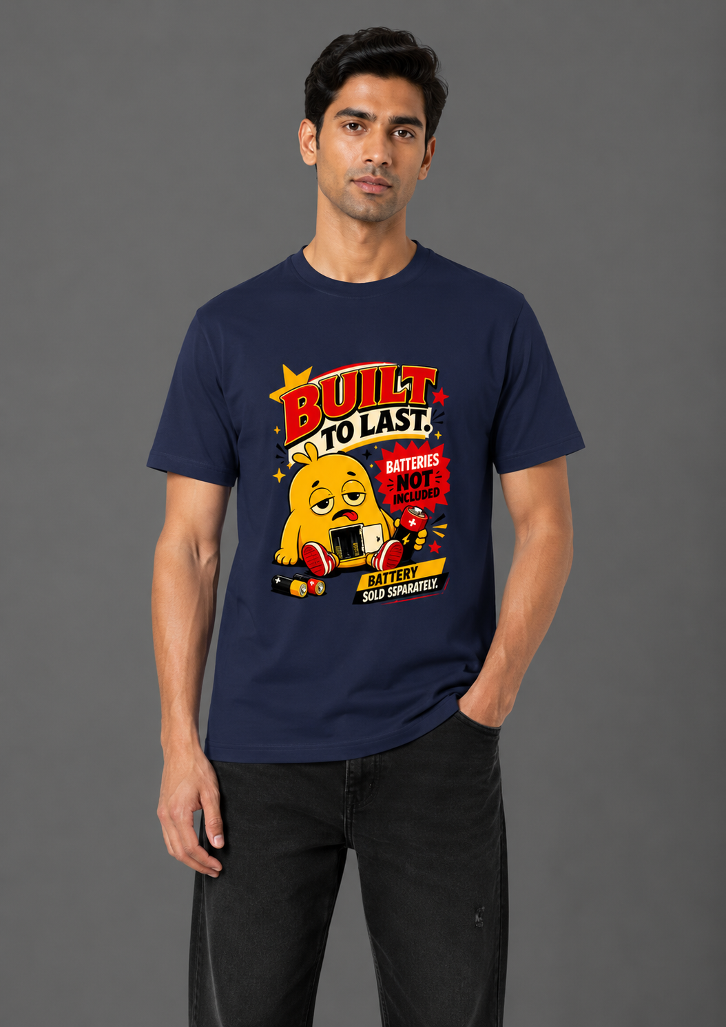 Built to Last, Batteries Not Included T-Shirt for Men