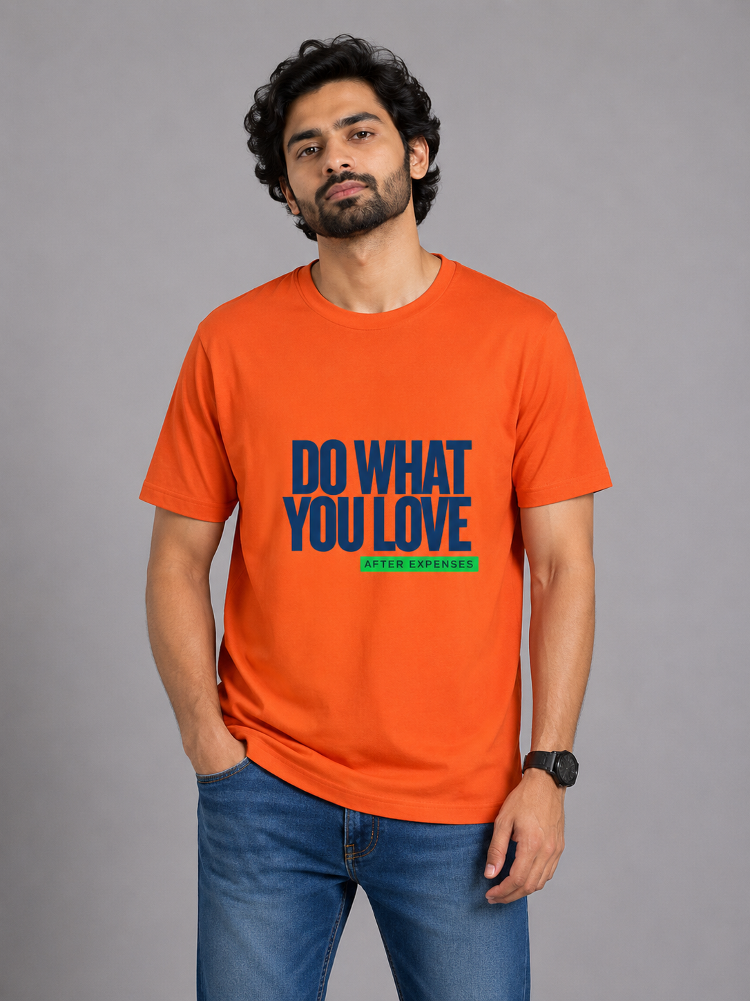 Do What You Love (After Expenses) - Classic Crew Cotton T-Shirt for Men