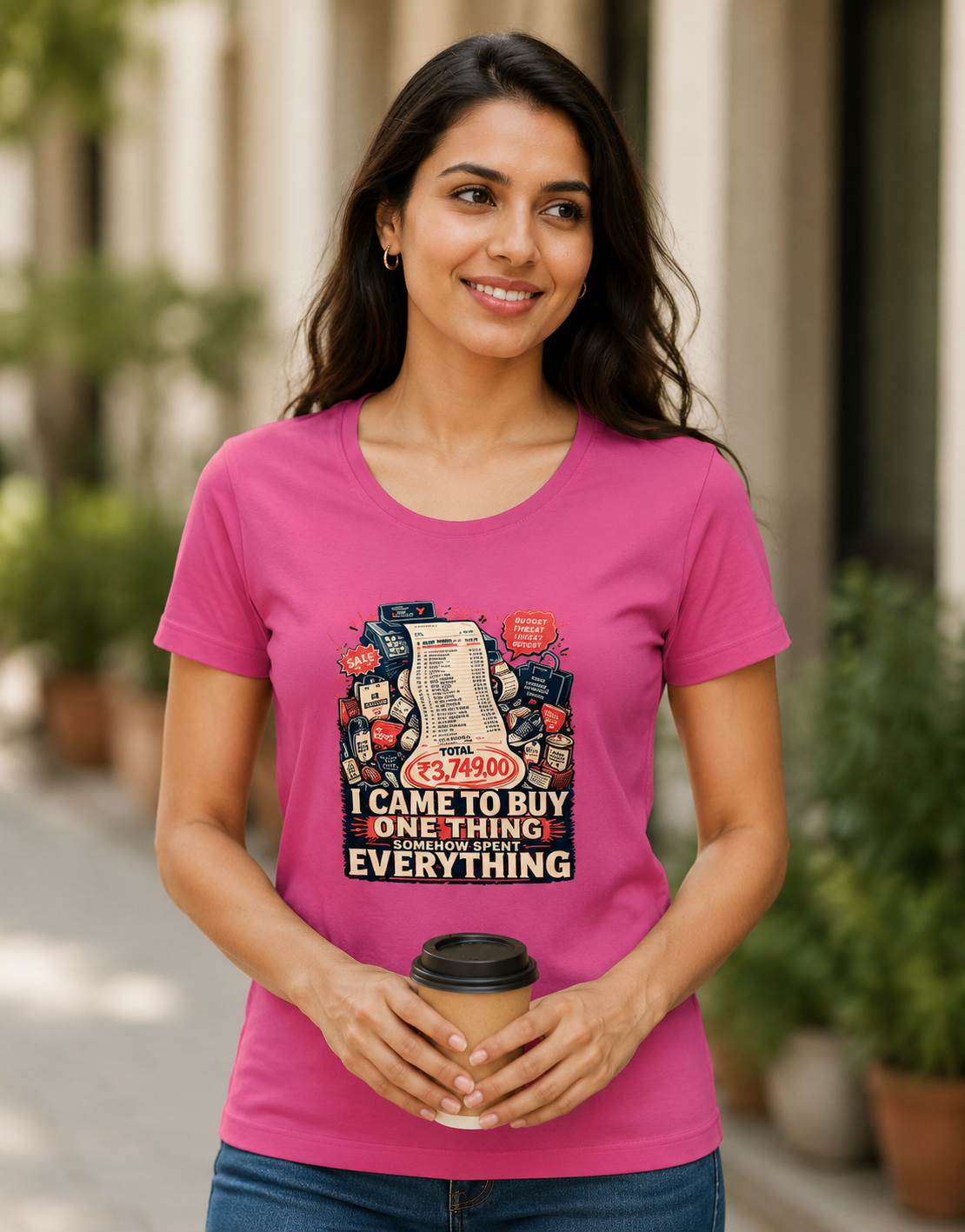 I Came To Buy One Thing Somehow Spent Everything Women's Graphic T-Shirt | Shopping Lover Cotton T-shirt