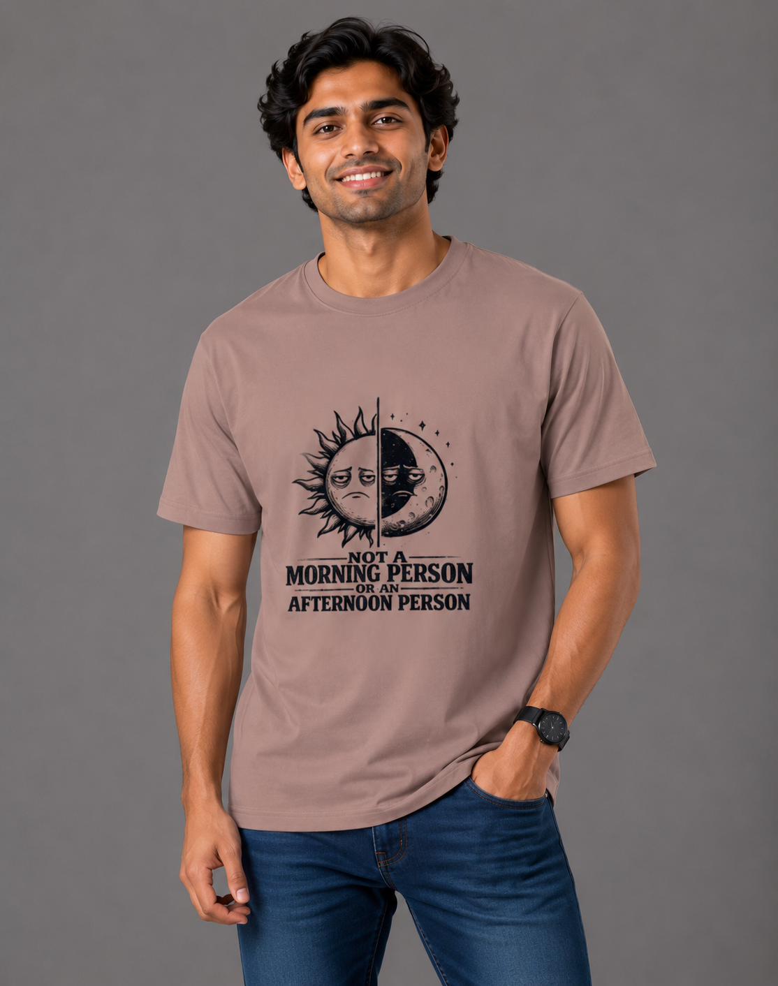 Not A Morning Person - Classic Crew Cotton T-Shirt for Men