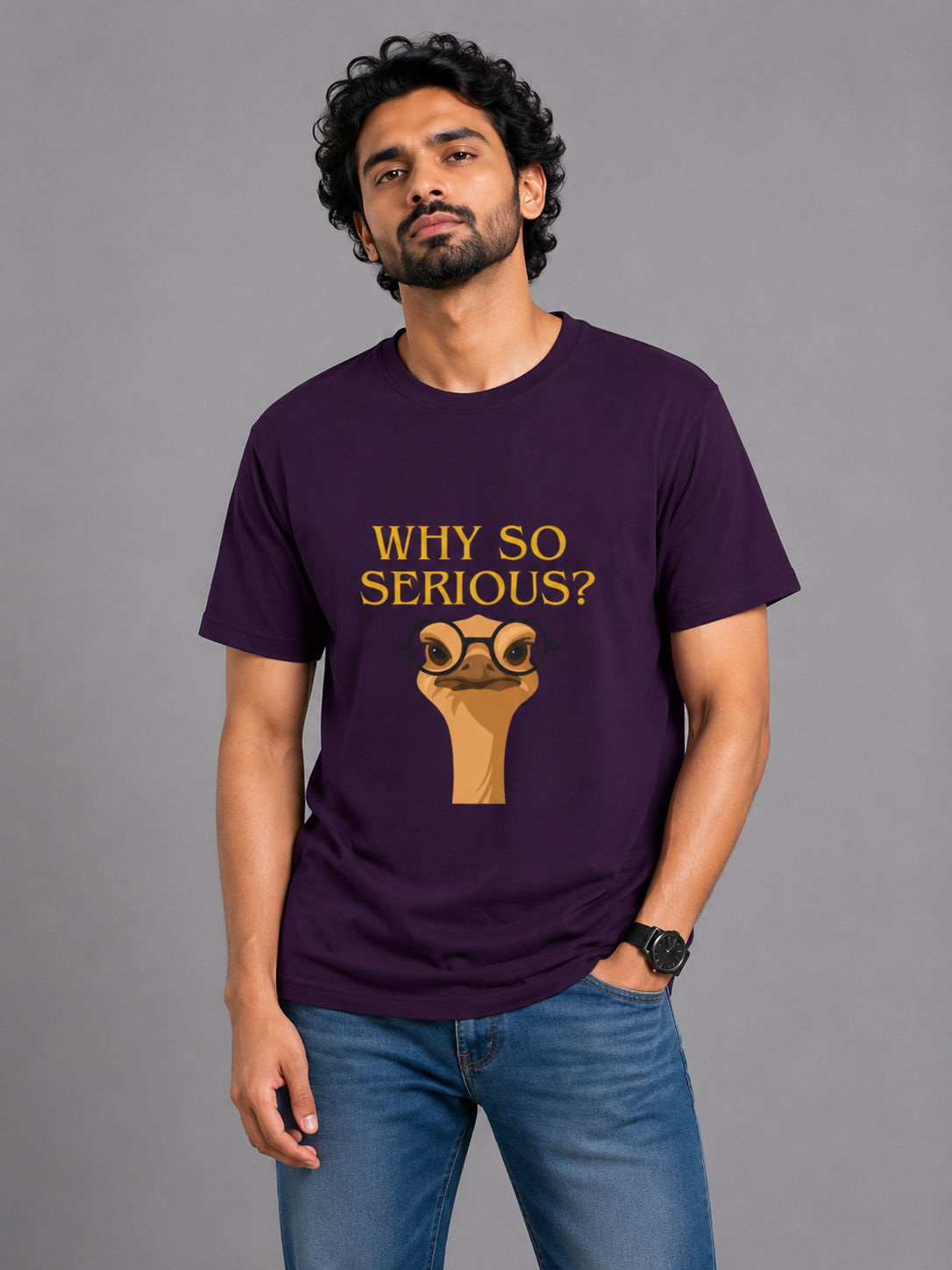 Why So Serious? Classic Crew Cotton T-Shirt for Men