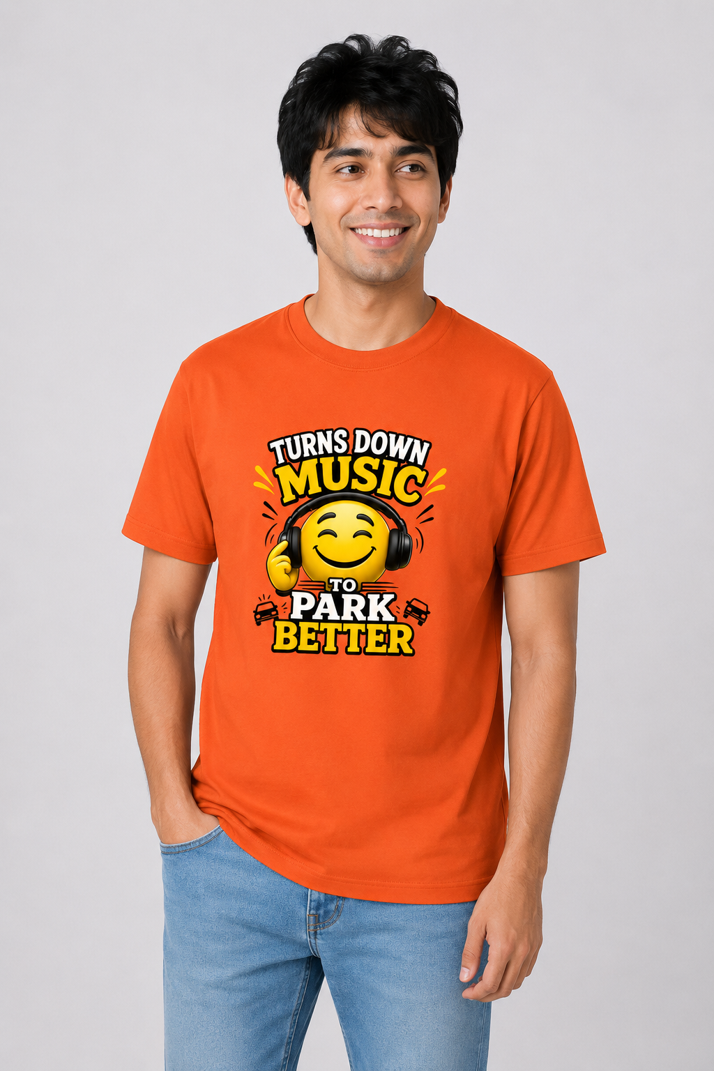 Turns Down Music to Park Better