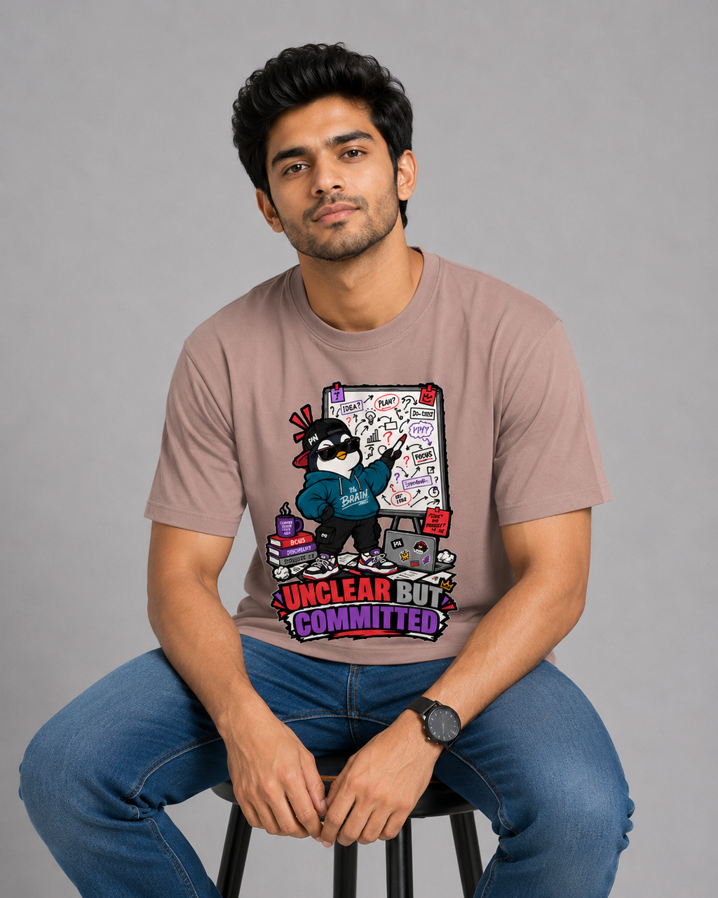 Unclear But Committed | Men's Cotton T-Shirt