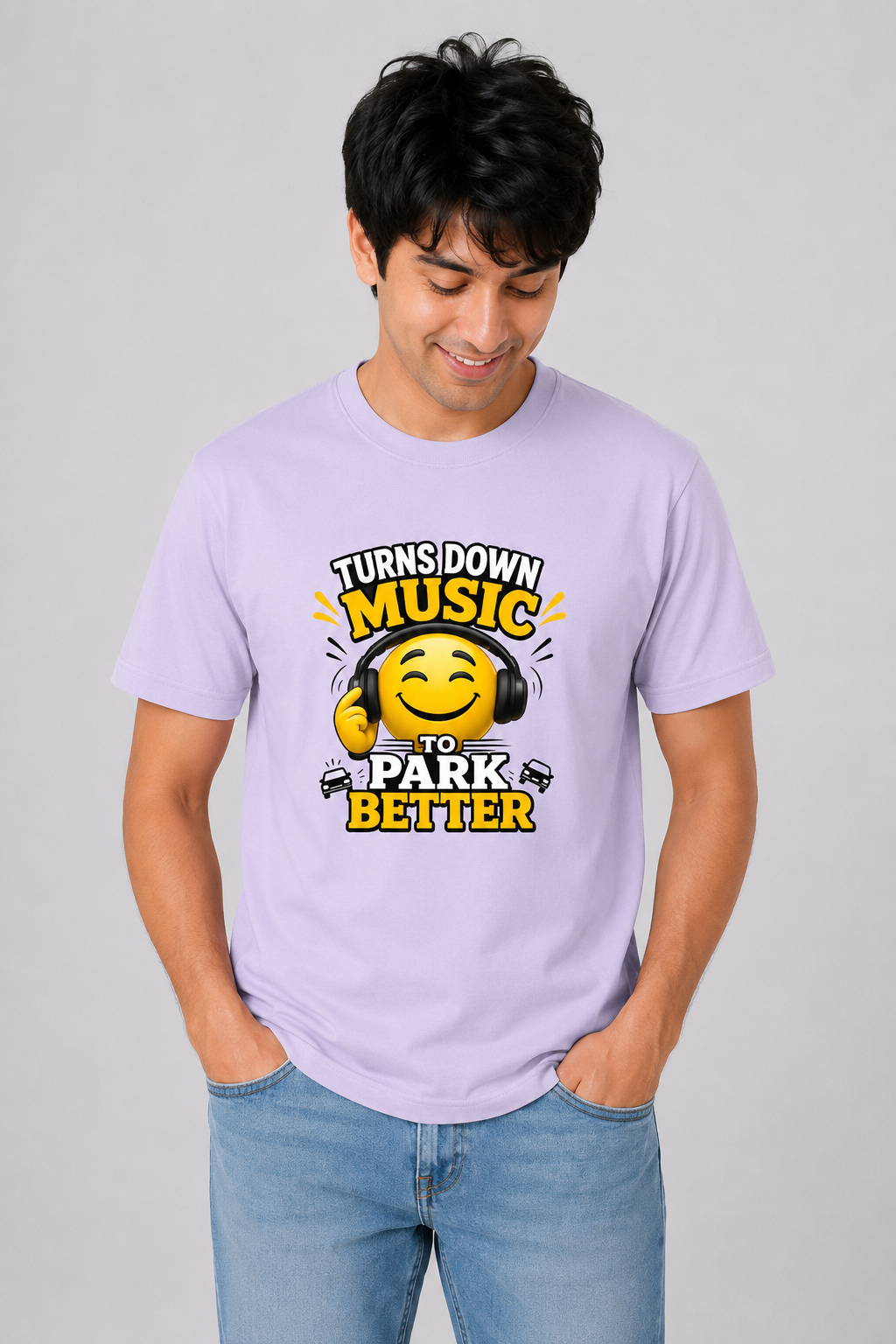 Turns Down Music to Park Better