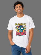 Professionally Weird | Relatable Printed Men's Classic Crew Cotton T-Shirt | Printed Nonsense