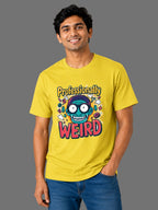 Professionally Weird | Relatable Printed Men's Classic Crew Cotton T-Shirt | Printed Nonsense