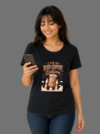 I Run on Iced Coffee and Delusion | Relatable Printed Women's Regular Fit Cotton T-Shirt | Printed Nonsense