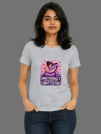 Emotionally Attached to Comfy Clothes | Relatable Printed Women's Classic Crew Cotton T-Shirt | Printed Nonsense