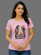 I Came To Buy One Thing Somehow Spent Everything | Relatable Printed Women's Classic Crew Cotton T-Shirt | Printed Nonsense