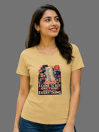 I Came To Buy One Thing Somehow Spent Everything | Relatable Printed Women's Classic Crew Cotton T-Shirt | Printed Nonsense